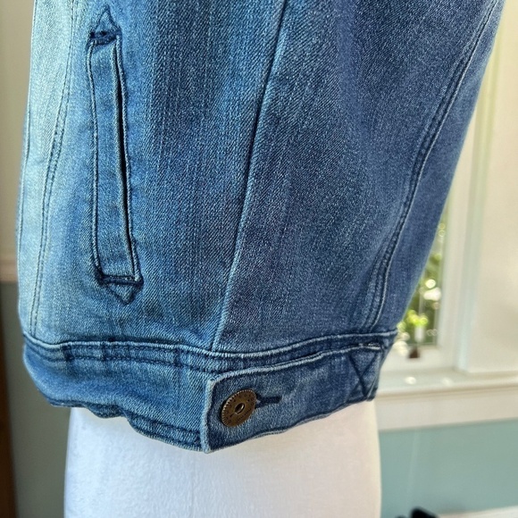 Vintage Jou Jou Cropped Denim Trucker Jacket Size  Small - Picture 6 of 11
